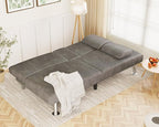 Flamaker Futon Sofa Bed Modern Folding Futon Set Convertible Recliner Lounge - Image 2