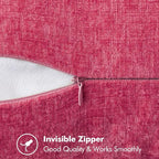 MIULEE Decorative Couch Throw Pillow Covers 20x20 Inch Hot Pink 2 Pack | - Image 3