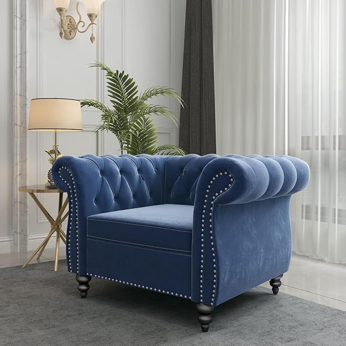 Mid-Century Sofa Chair, Velvet Accent Chair - Image 6