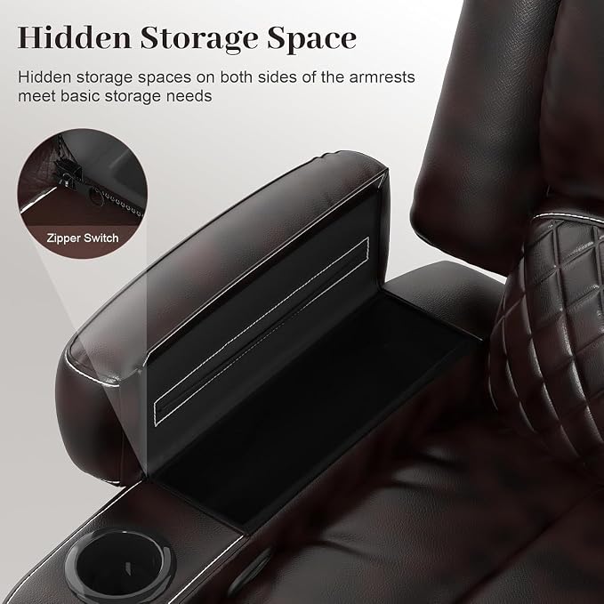 Yolsali Recliner Sofa, 3 Seater Manual Reclining Sofa - Image 7