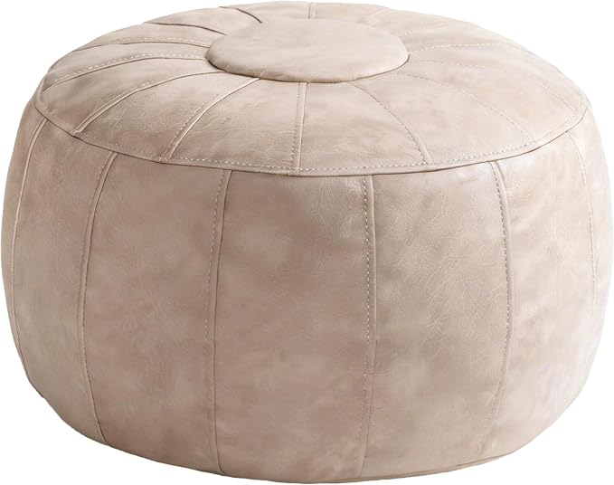 Thgonwid Unstuffed Moroccan Storage Pouf Foot Stool Ottoman Seat Handmade Faux by Thgonwid