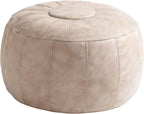 Thgonwid Unstuffed Moroccan Storage Pouf Foot Stool Ottoman Seat Handmade Faux by Thgonwid