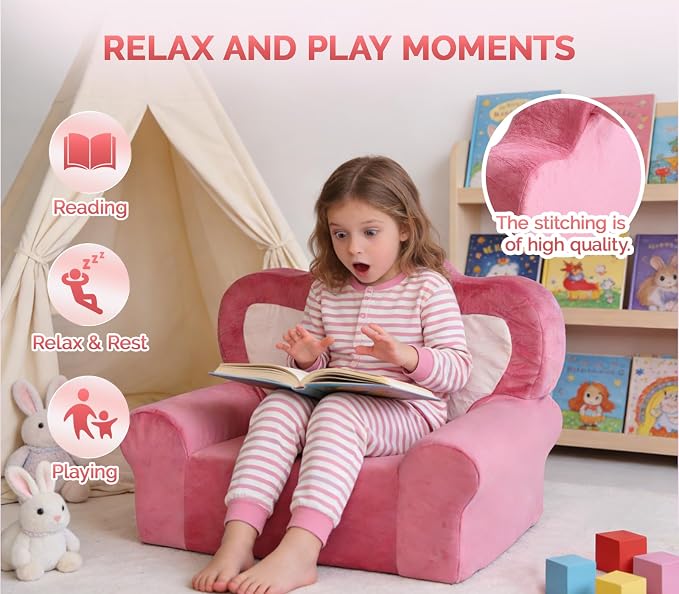 Snuggly Toddler Chair, Soft Kids Sofa - Image 4
