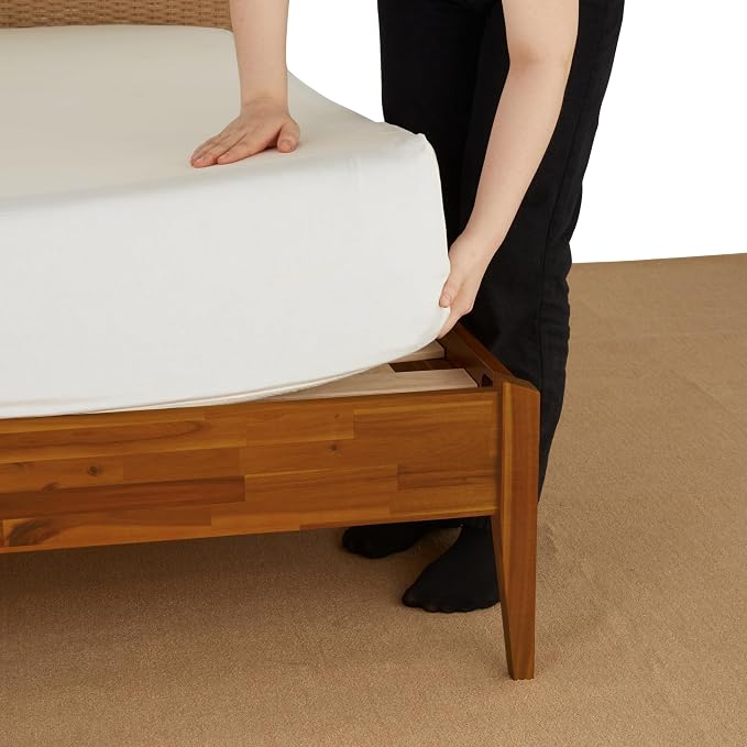 Bme Selina King Size Bed Frame, Handwoven Paper Cord Headboard, US Patent - Image 9