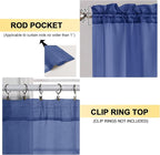 Royal Blue Sheer Curtains 84 Inches Long 2 Panels - Image 2