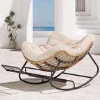 SWITTE Outdoor Papasan Rocking Chair - Image 5