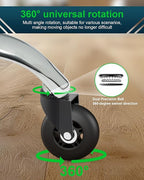 RidRed Office Chair Wheels Replacement Heavy Duty 3 Inch Roller Blade Wheels - Image 6