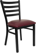 Flash Furniture HERCULES Series Black Ladder Back Metal Restaurant Chair by FlashFurniture