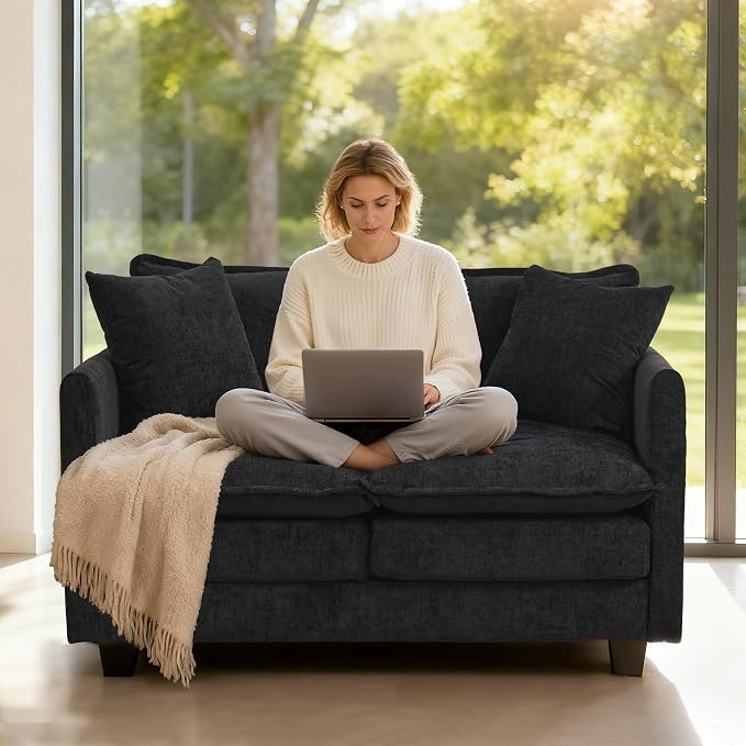 Loveseat Sofa Cloud Sofa Couch 50'', Modern Loveseats 2 Seat Couch 27" Deep Seat - Image 8