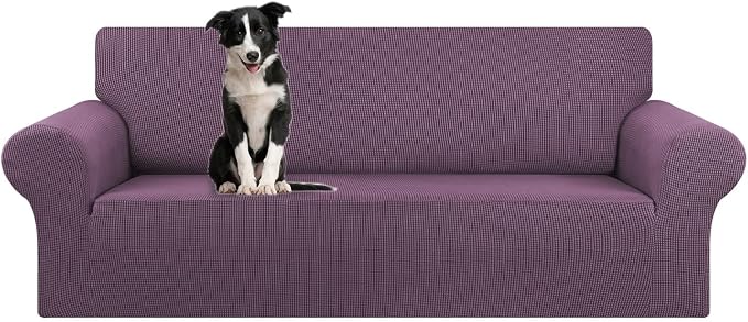 Stretch Oversized Couch Covers for Sofa Slipcover, Dark Purple | 1-Piece by KEKUOU