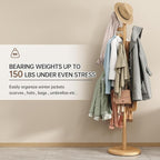 Muwuele Solid Wood Cactus Coat Rack, Freestanding Coat Rack - Image 5