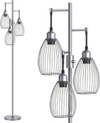 Nintiue Dimmable Floor Lamp, 3 x 800LM LED Edison Bulbs Included, Industrial by Nintiue