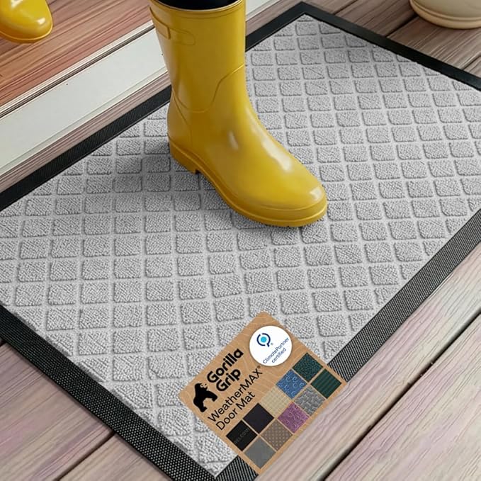 GORILLA GRIP 100% Waterproof All-Season WeatherMAX Doormat US Designed Natural by Unknown