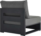 Modway Tahoe Aluminum Armless Patio Gray Charcoal Modular Weather-Resistant - Image 5