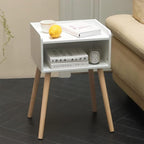 MaxSmeo White Nightstand, Small Bed Side Table - Image 2