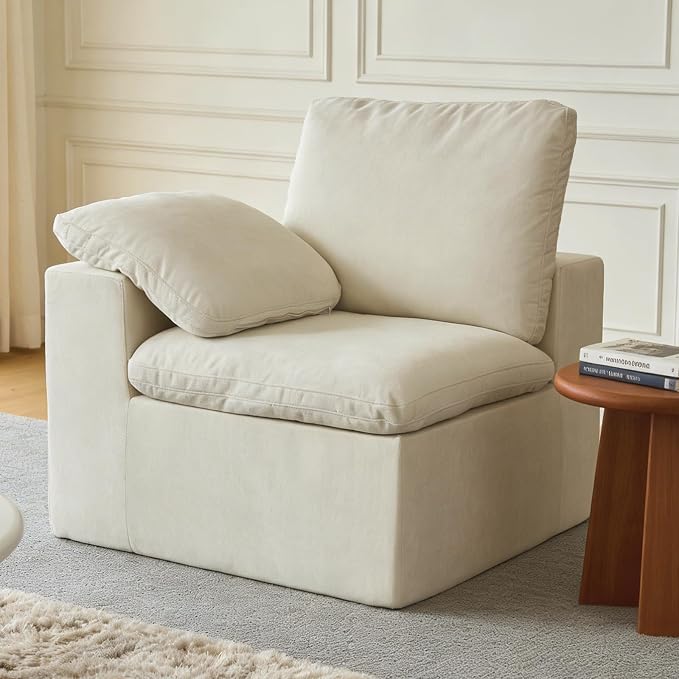 ANONER Modular Sectional Sofa, L-Shaped Modern Cloud Couch Chair, Comfy by ANONER