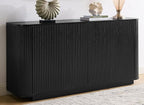LKTART 64" Buffet Cabinet with Storage, Modern Fluted Accent Sideboard Media by LKTART