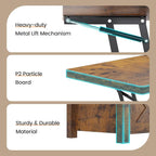 SEDETA Lift Top Coffee Table, 4 in 1 Convertible Coffee Tables - Image 5