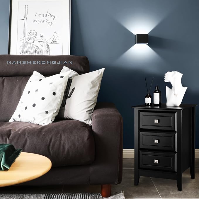 Bonnlo Upgraded 3 Drawers Night Stands - Image 2