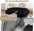 Sectional Cloud Couch for Living Room, Modular Floor Deep-Seat Sofa, Big Comfy - Image 4