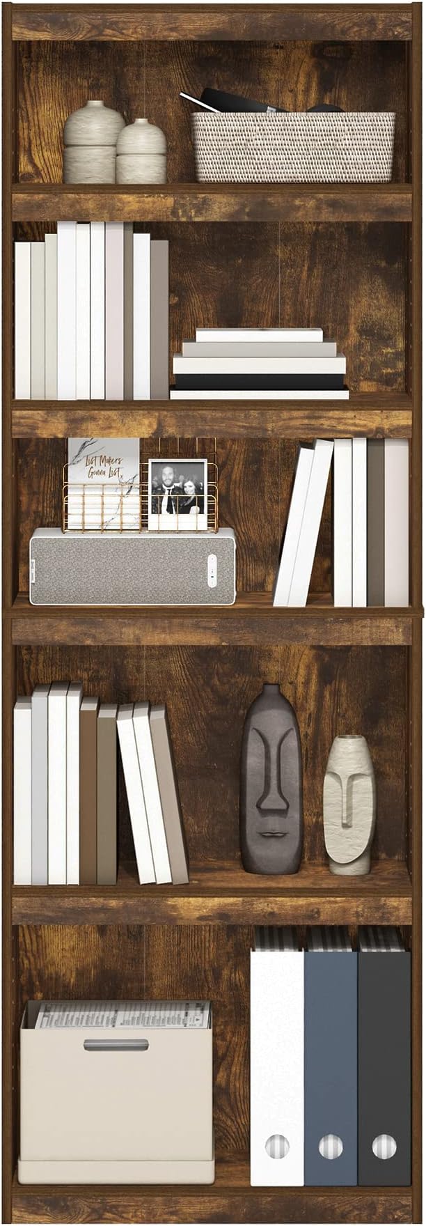 Furinno Jaya Book Shelf, 5-Tier Bookshelf, - Image 4