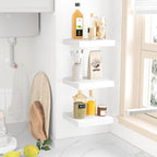 Fixwal 8inch Floating Shelves for Wall, Small White Shelves Wall Mounted Shelf - Image 7