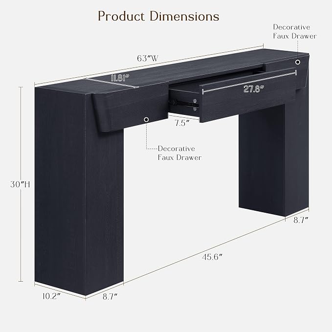 JXQTLINGMU 63" Console Table - Image 2