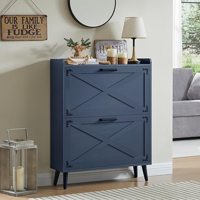 Barnyatoh Shoe Storage Cabinet, Farmhouse Shoe Organizer by Barnyatoh