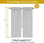 Lemon Sheer Curtains 84 Inches Long - Image 2