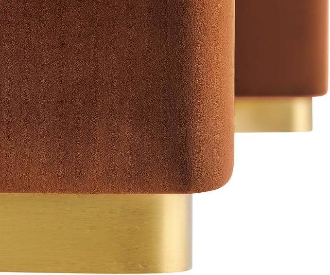 Modway EEI-6735-BRA-RUS Koda Performance Velvet Waterfall Ottoman, Brass Rust - Image 7