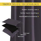 NICETOWN Greyish Purple Blackout Draperies Curtains - Image 4