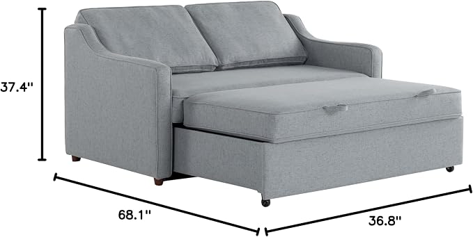 Serta® Corren 68.1" Queen Sized Convertible Sofa, Dream Coil® Comfort, - Image 2