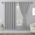 Grommet Blackout Curtains for Bedroom, 70 x 63 Inches, Window Drapes Living - Image 8
