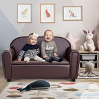 Costzon Kids Couch, 2 in 1 Double Seat Children's Sofa w/Under Seat Storage - Image 2