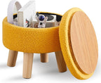 Wimarsbon Storage Ottoman, Modern Round Footrest by Wimarsbon