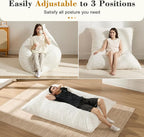 3-in-1 Giant Bean Bag Chair for Adults & Kids, Convertible Floor Sofa to - Image 5