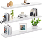 AMADA HOMEFURNISHING 23.6" L Floating Shelves, Wall Shelves Set of 3 - Image 9