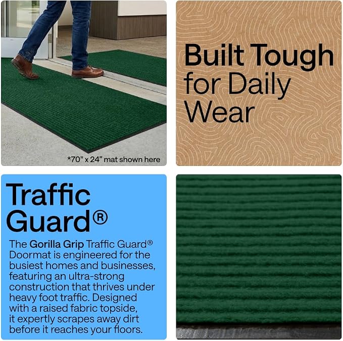 GORILLA GRIP Waterproof Traffic Guard Door Mat, Indoor and Outdoor Heavy Duty - Image 3