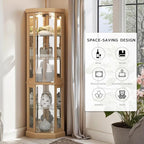 Anwick Corner Display Curio Cabinets - Image 7