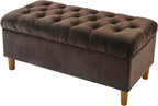 Homepop Home Decor | Tufted Ainsley Button Storage Ottoman Bench - Image 9