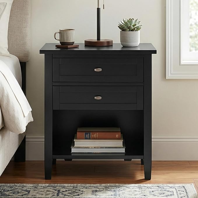 SIMPLIHOME Warm Shaker Bedside Table - Image 2