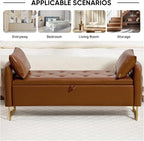 48" End of Bed Bench, Modern Storage Benches - Image 4