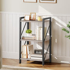 HOOBRO Bookshelf, 3-Tier Industrial Bookcase, Book Shelf Storage Organizer - Image 2