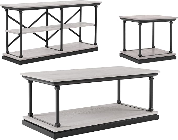 24/7 Shop at Home Ambridge Transitional Multi-Storage Wood 3-Piece Coffee Table by 247SHOPATHOME