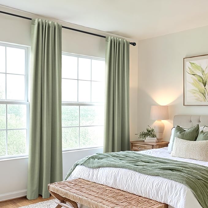 Linen Textured Total Blackout Curtains - Image 5