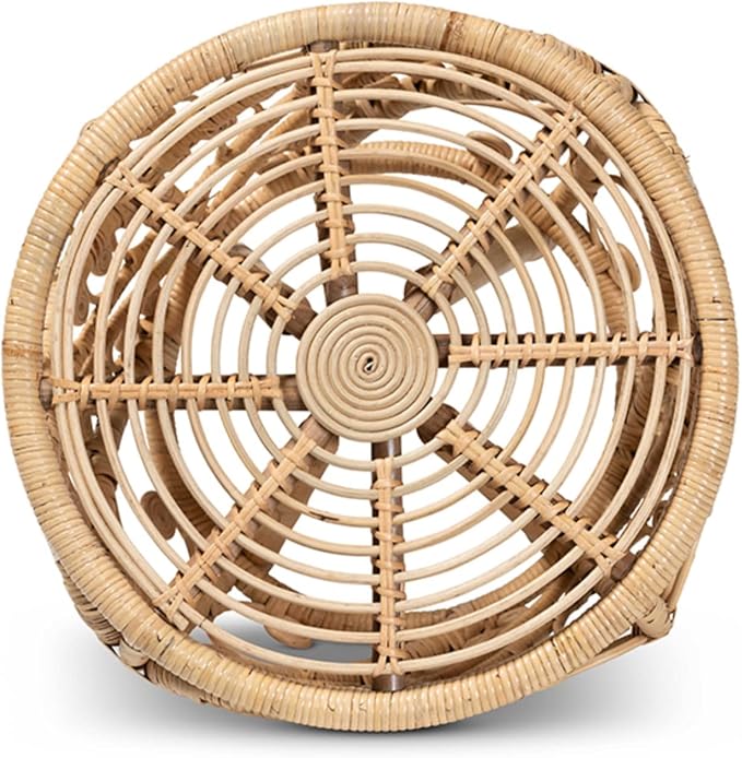 Baxton Studio Saranna Modern Bohemian Natural Brown Finished Rattan End Table - Image 5