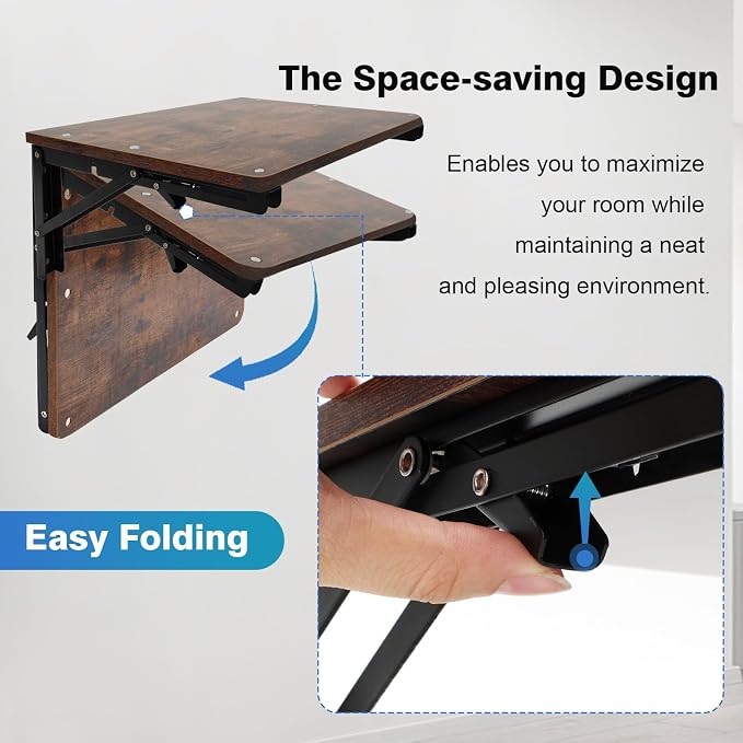 Wooden Folding Shelf Wall Mounted - Image 5