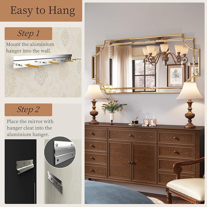 Kelly Miller Gold Traditional Mirror - Image 8