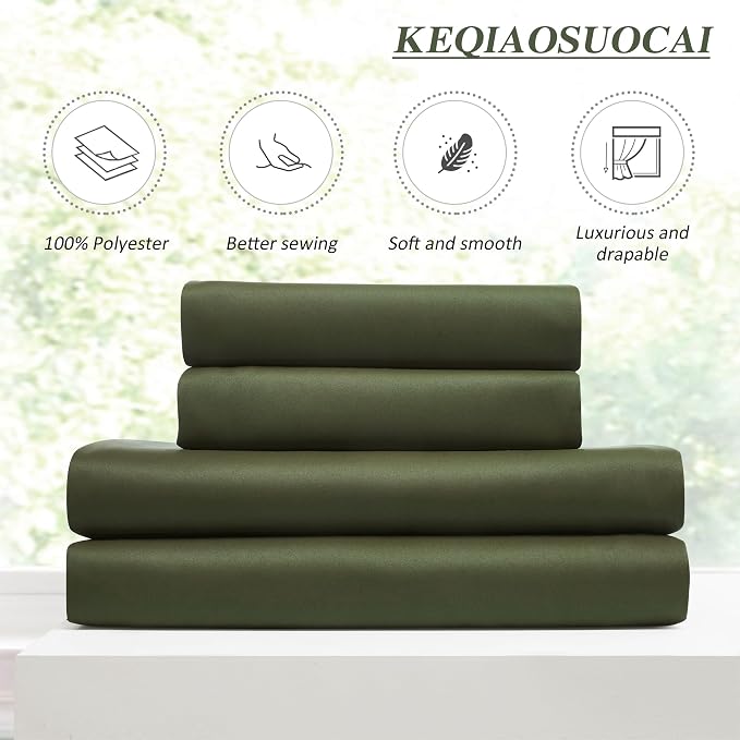 Dark Olive Pinch Pleated Curtains 63 Inches Long - Image 4
