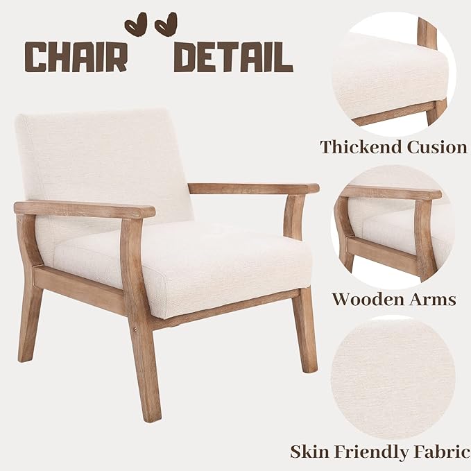 Beige Accent Chairs Set of 2 - Image 6